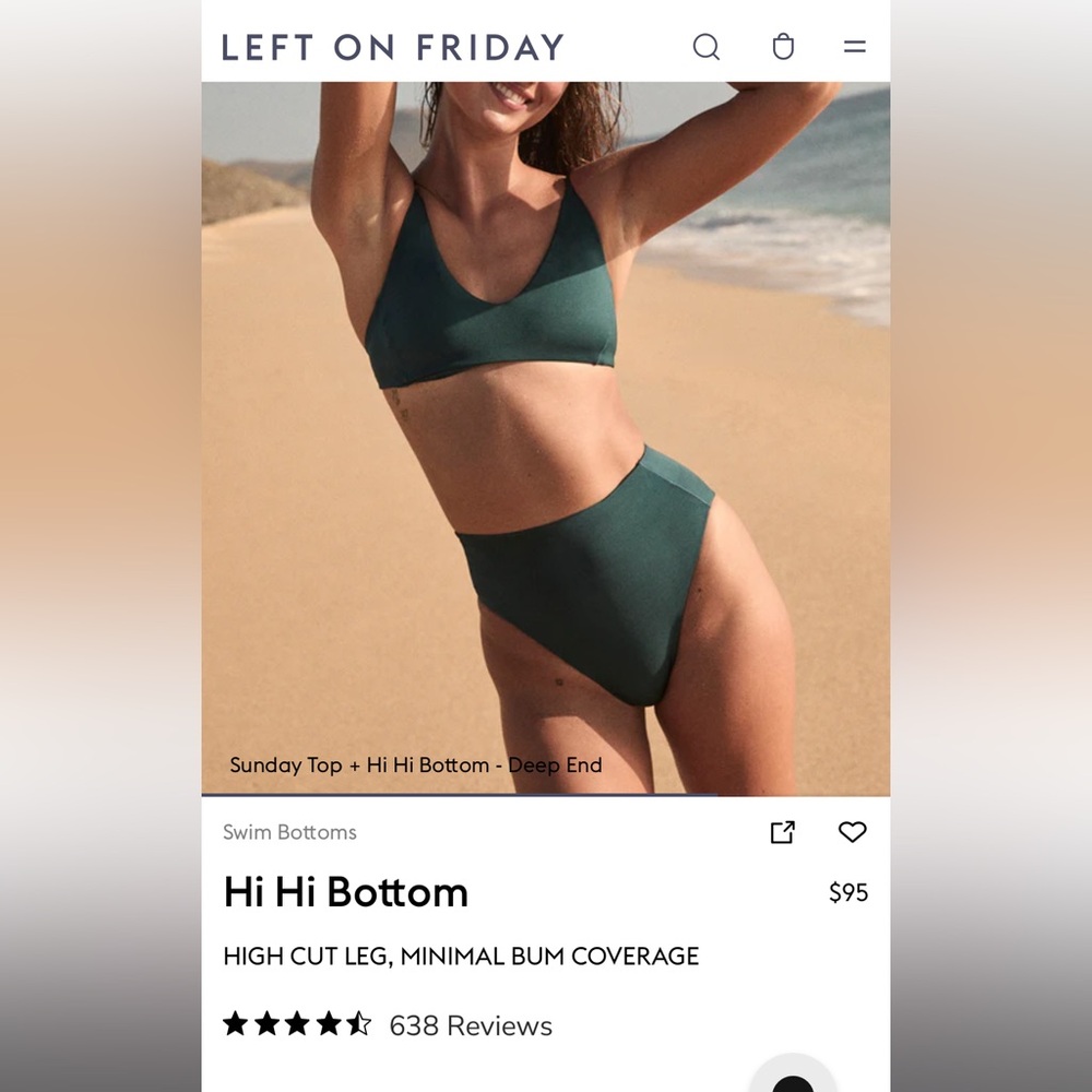 Left on a Friday Hi Hi Swim Bottom